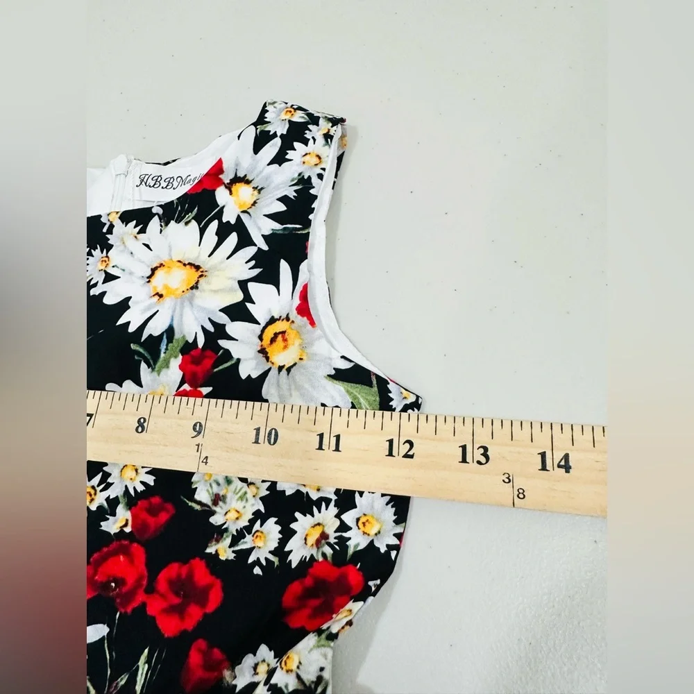 H B B Magic Girls  Dress flowers Lined Size 8 NWT No Belt‎
